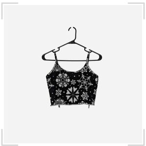 Creepy Snowflake Crop Top